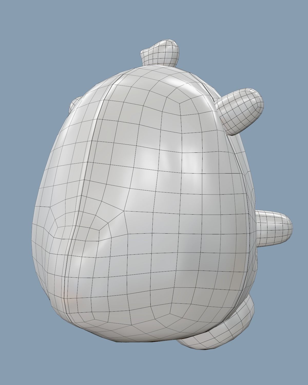 Stuffed Toy Chicken - Lowpoly Low-poly 3D model_20