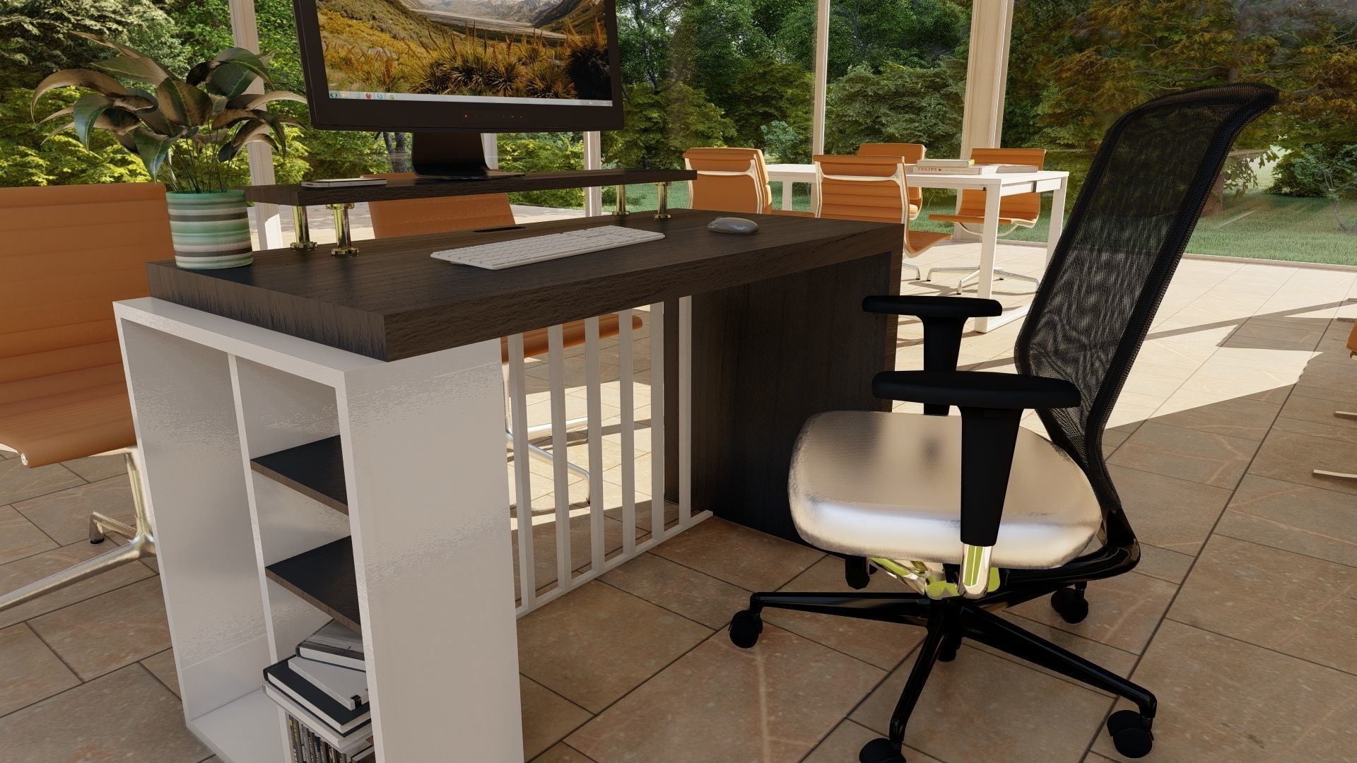 Desktop Modern Free 3D model_1