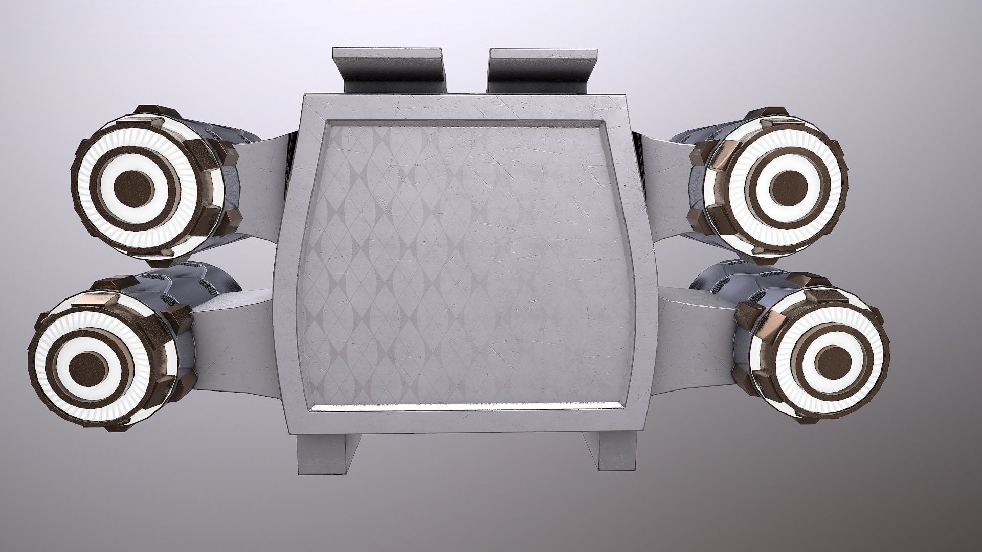 SciFi Spaceship Futuristic Low-poly 3D model_2