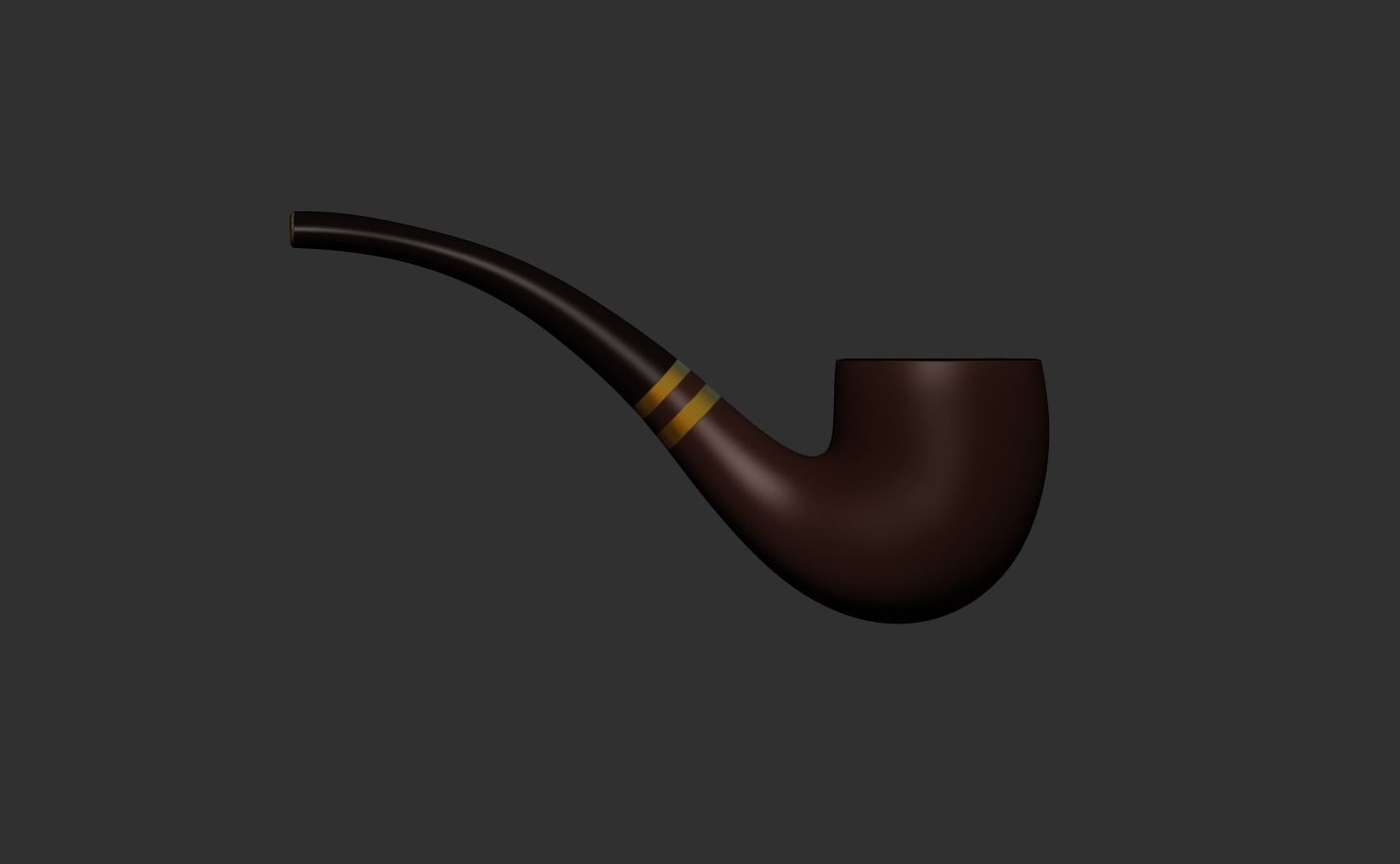 Smoking Pipe - Tobacco for Character Costumes or Outfits Low-poly 3D model_3