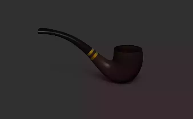 Smoking Pipe - Tobacco for Character Costumes or Outfits Low-poly 3D model