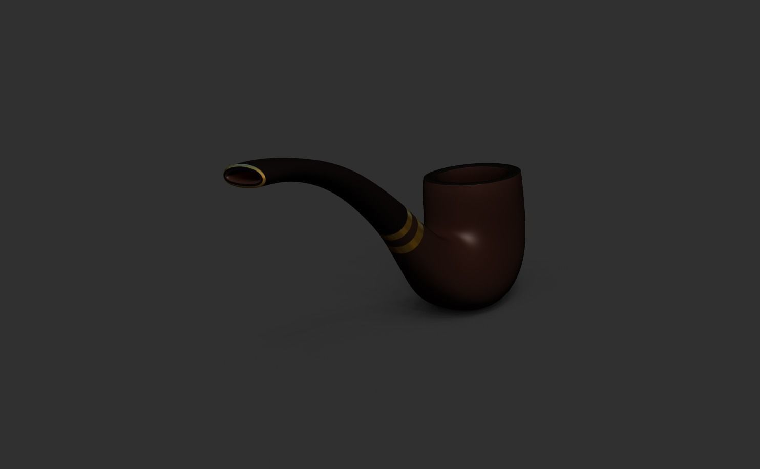 Smoking Pipe - Tobacco for Character Costumes or Outfits Low-poly 3D model_6