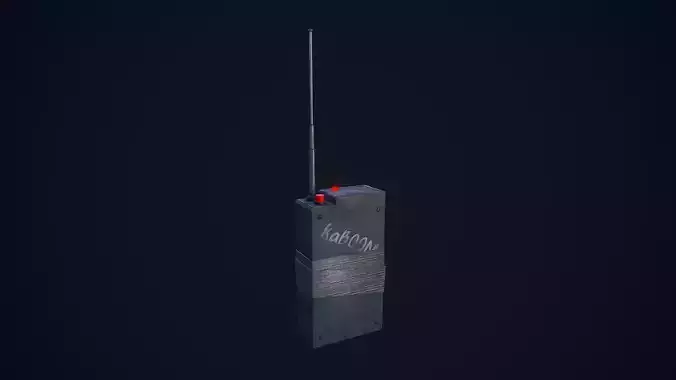 Detonator radio Low-poly 3D model