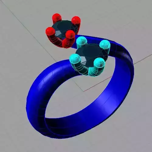 Trilogy fantasy with round diamonds Anello contrarie  TR02