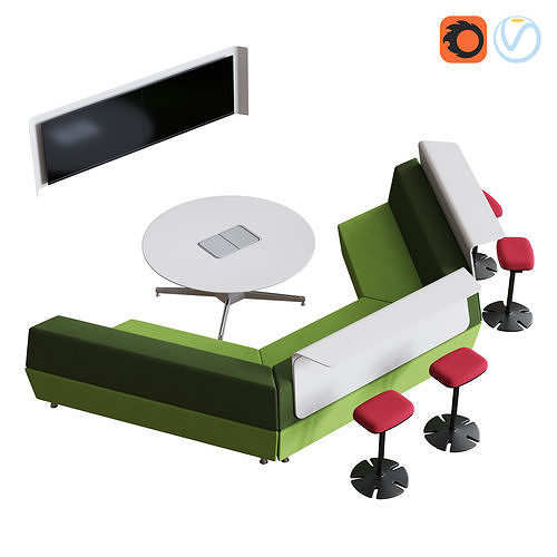 Steelcase - Media Scape Theatre 3D model