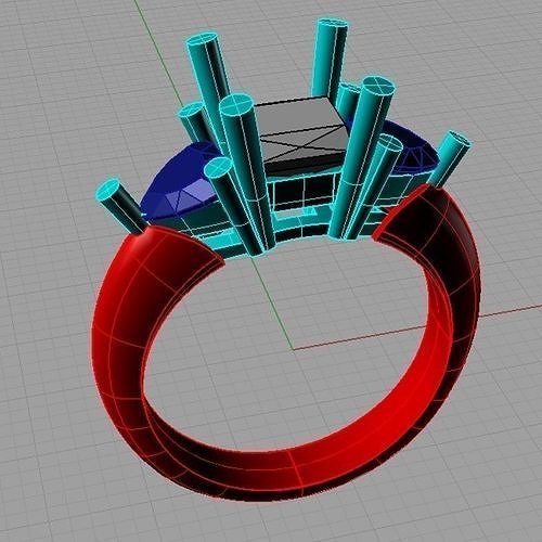 Fine Jewelry Women Trilogy Ring Anello trilogy TR03 3D print model