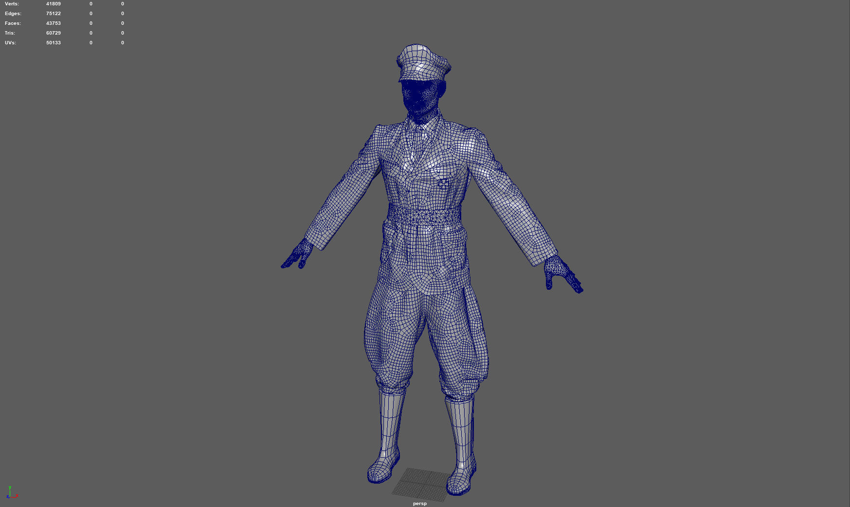 GERMAN SS OFFICER 3D model_10