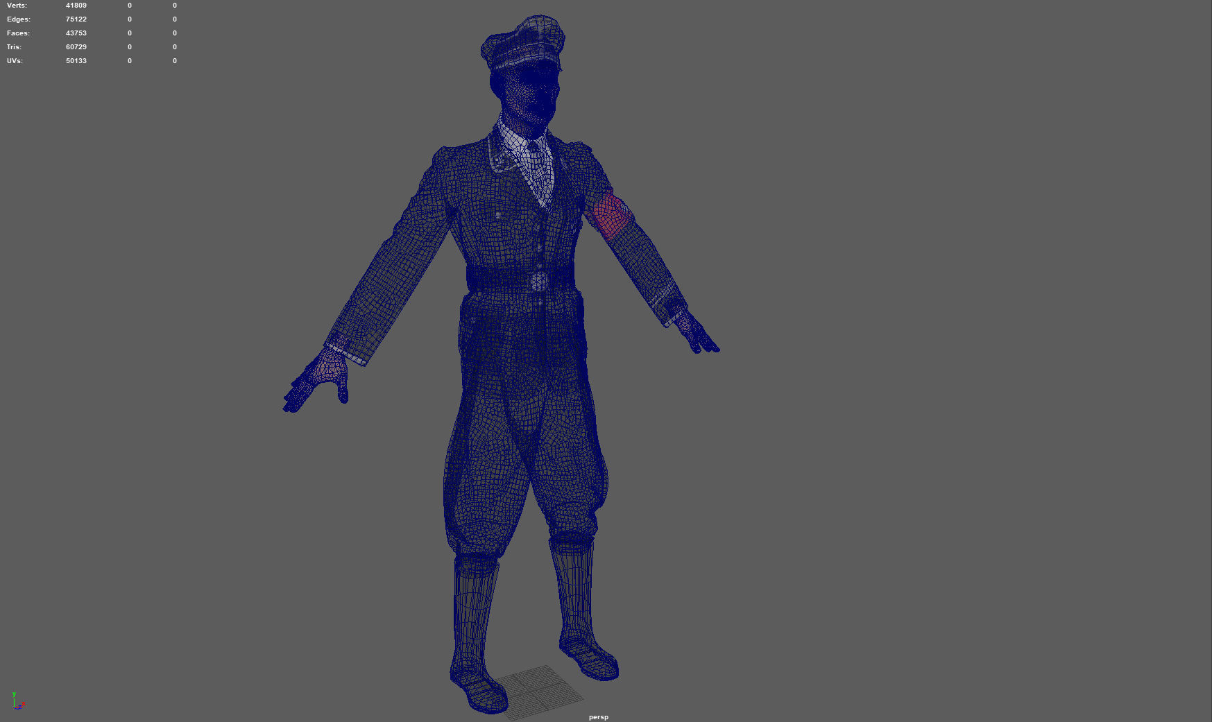 GERMAN SS OFFICER 3D model_16