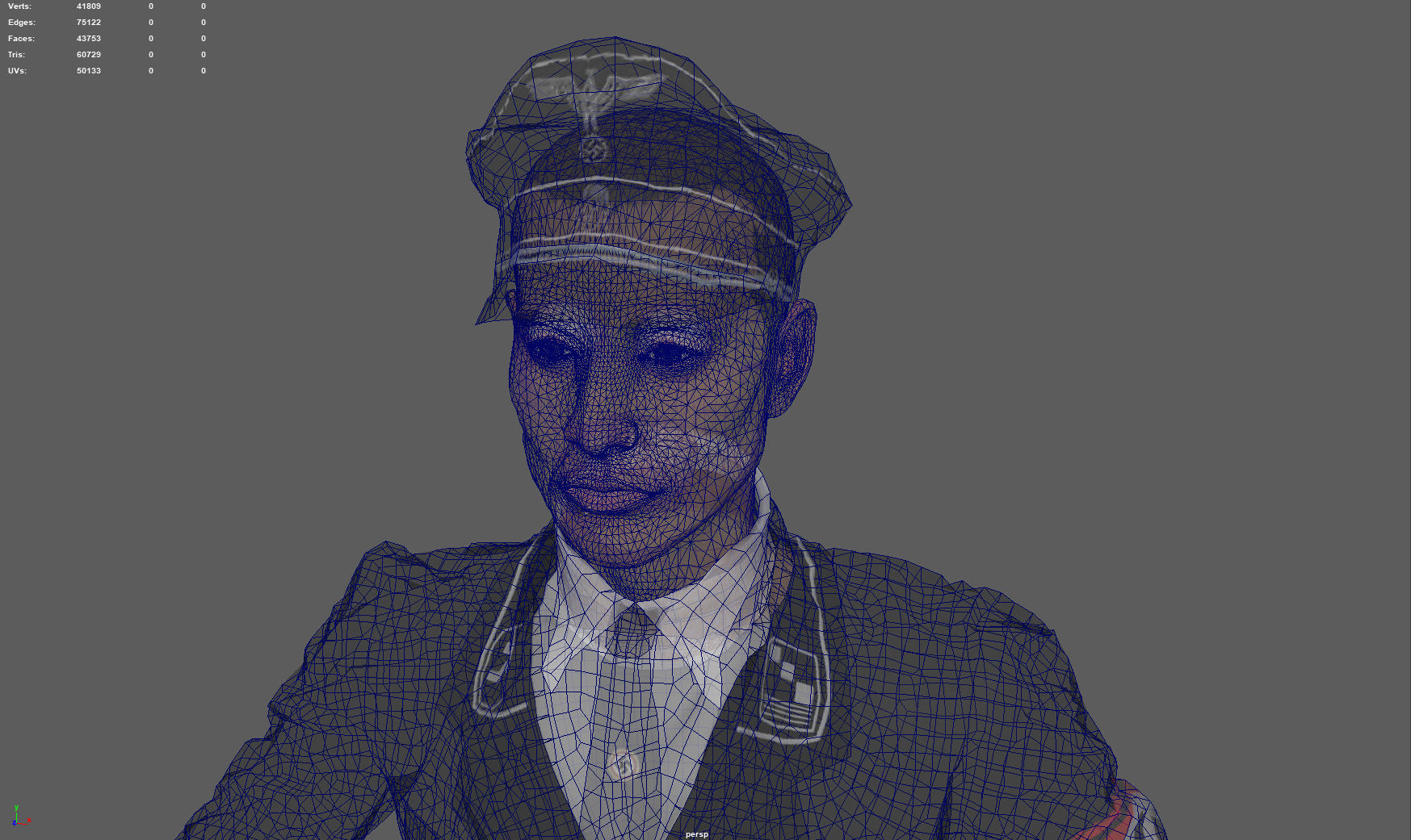 GERMAN SS OFFICER 3D model_15
