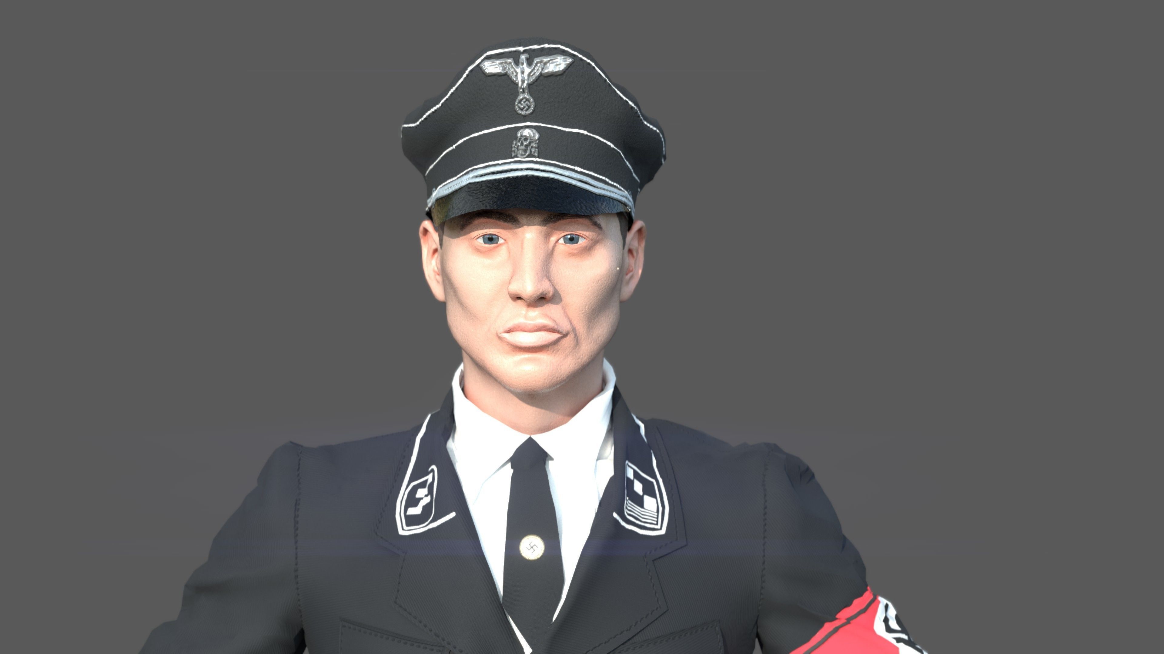 GERMAN SS OFFICER 3D model_5