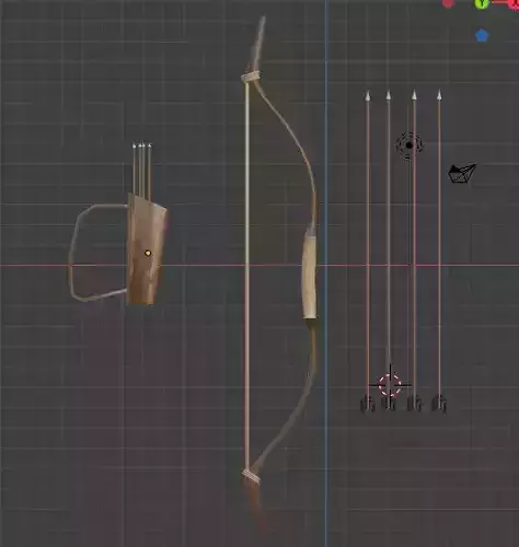 Bow and Arrow 3D model