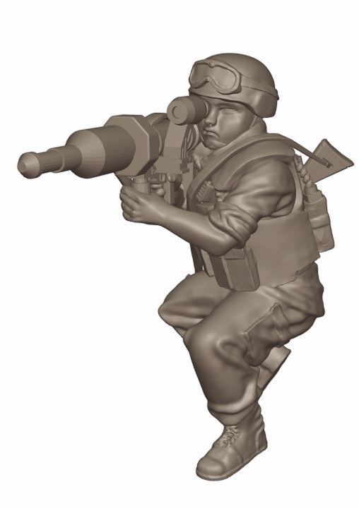 JSDF Anti-Tank Pack - 28mm wargaming miniatures 3D print model_4