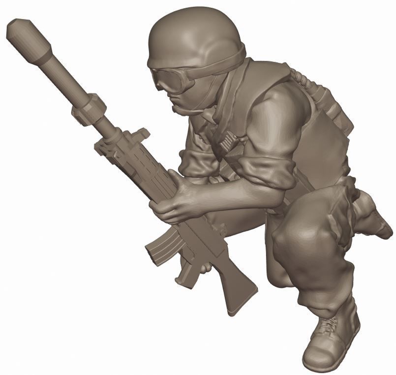 JSDF Anti-Tank Pack - 28mm wargaming miniatures 3D print model_1