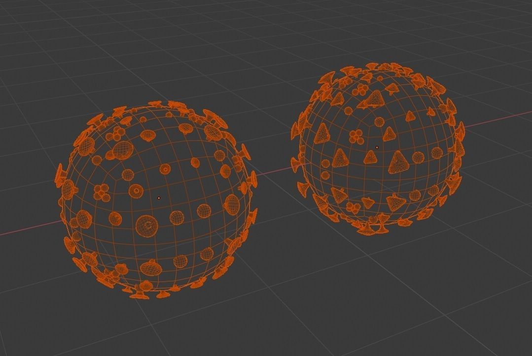 Corona Virus Constructor Pack in Blender Low-poly 3D model_14