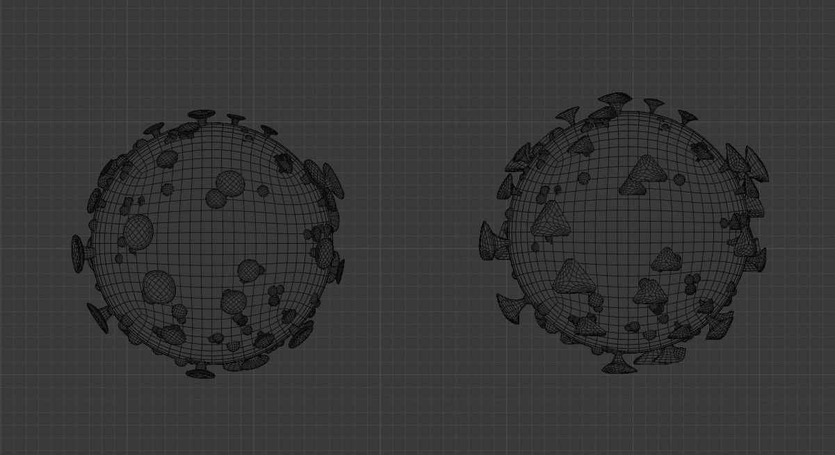 Corona Virus Constructor Pack in Blender Low-poly 3D model_17