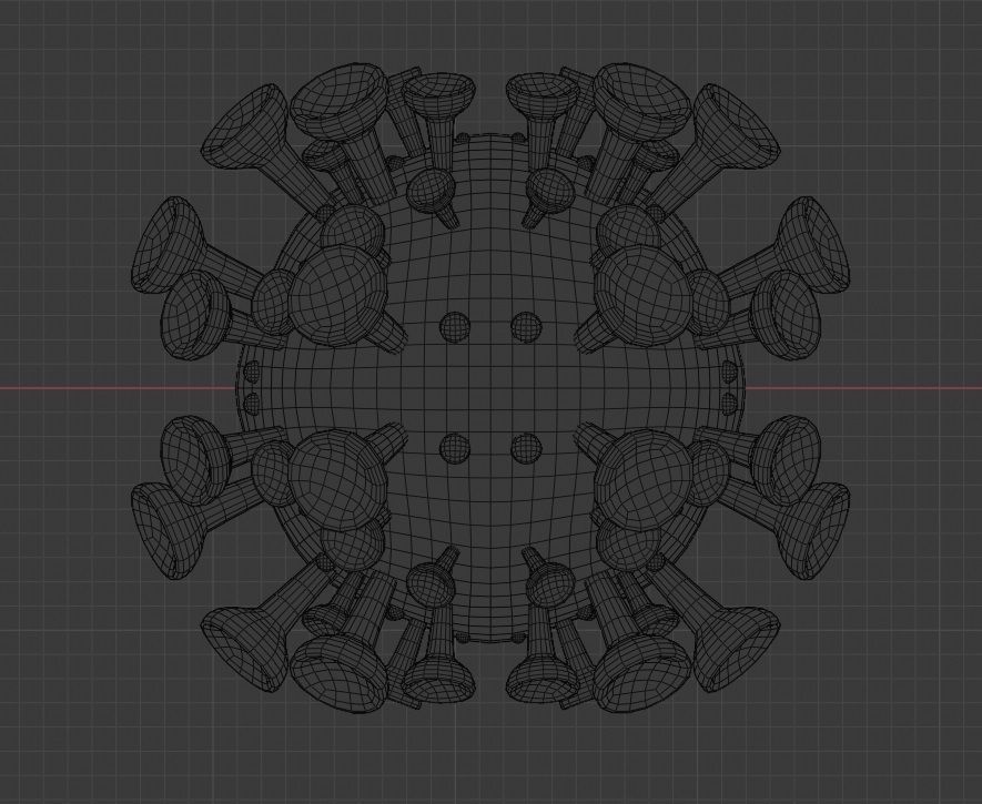 Corona Virus Constructor Pack in Blender Low-poly 3D model_11