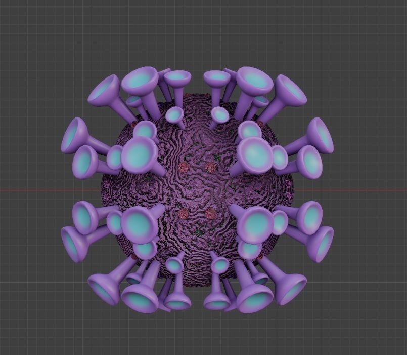 Corona Virus Constructor Pack in Blender Low-poly 3D model_3
