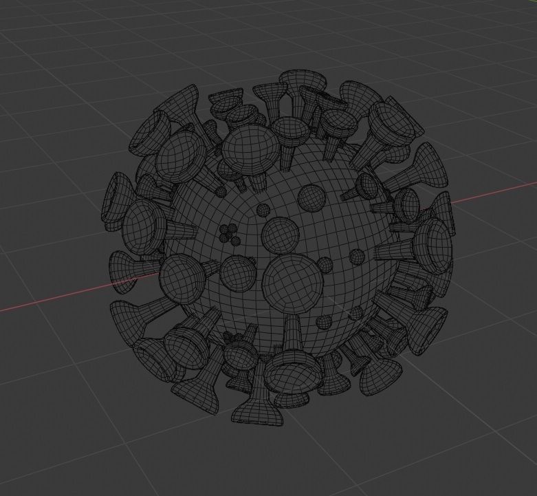 Corona Virus Constructor Pack in Blender Low-poly 3D model_16