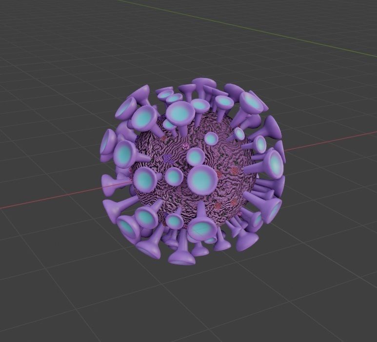 Corona Virus Constructor Pack in Blender Low-poly 3D model_2