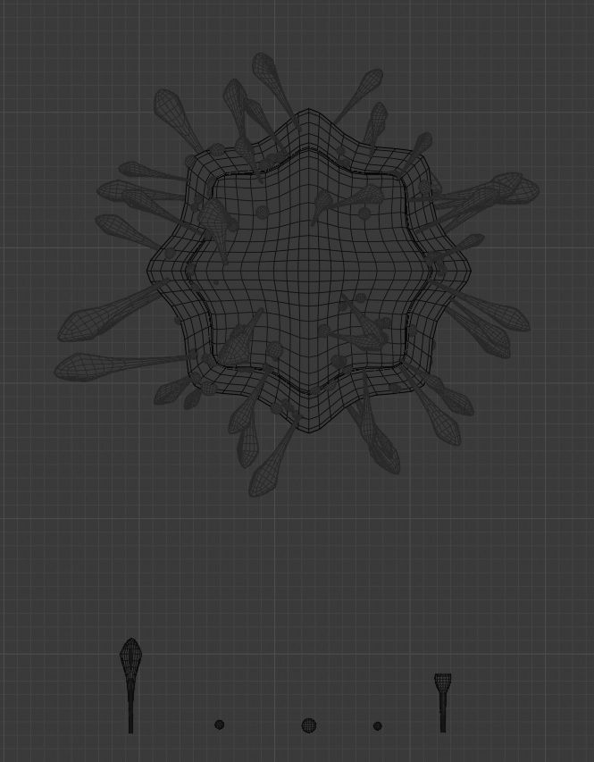 Corona Virus Constructor Pack in Blender Low-poly 3D model_15