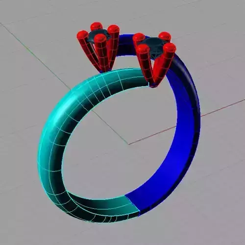 Fine Jewelry Women Contrarie  Ring Anello contrarie TR9 3D print model