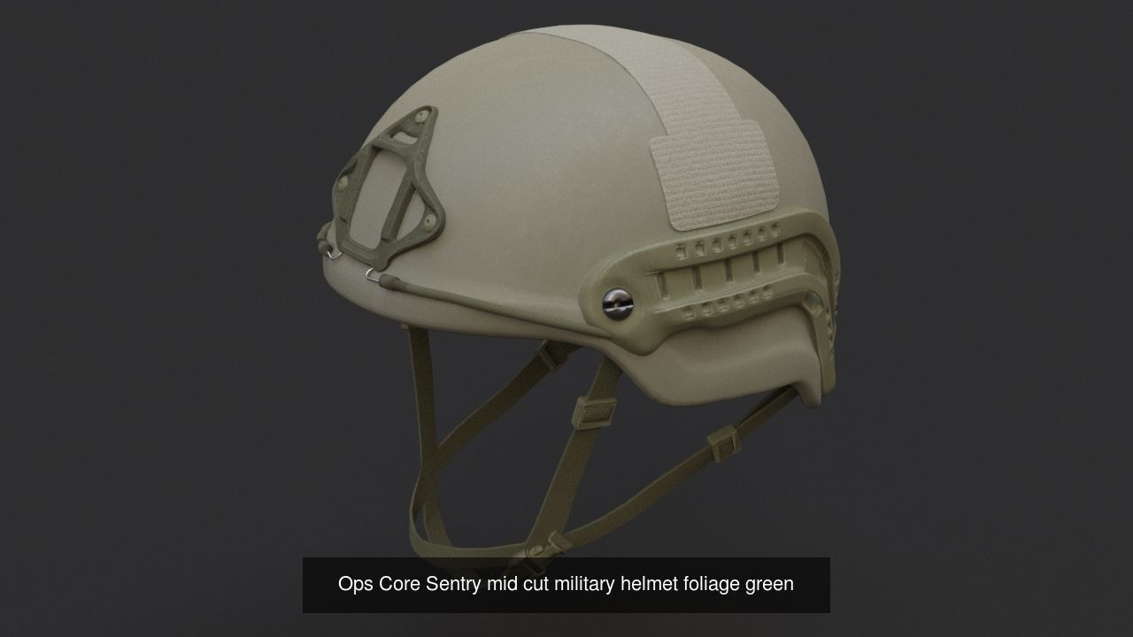 Ops Core Sentry mid cut military helmet 3D Model Collection_6