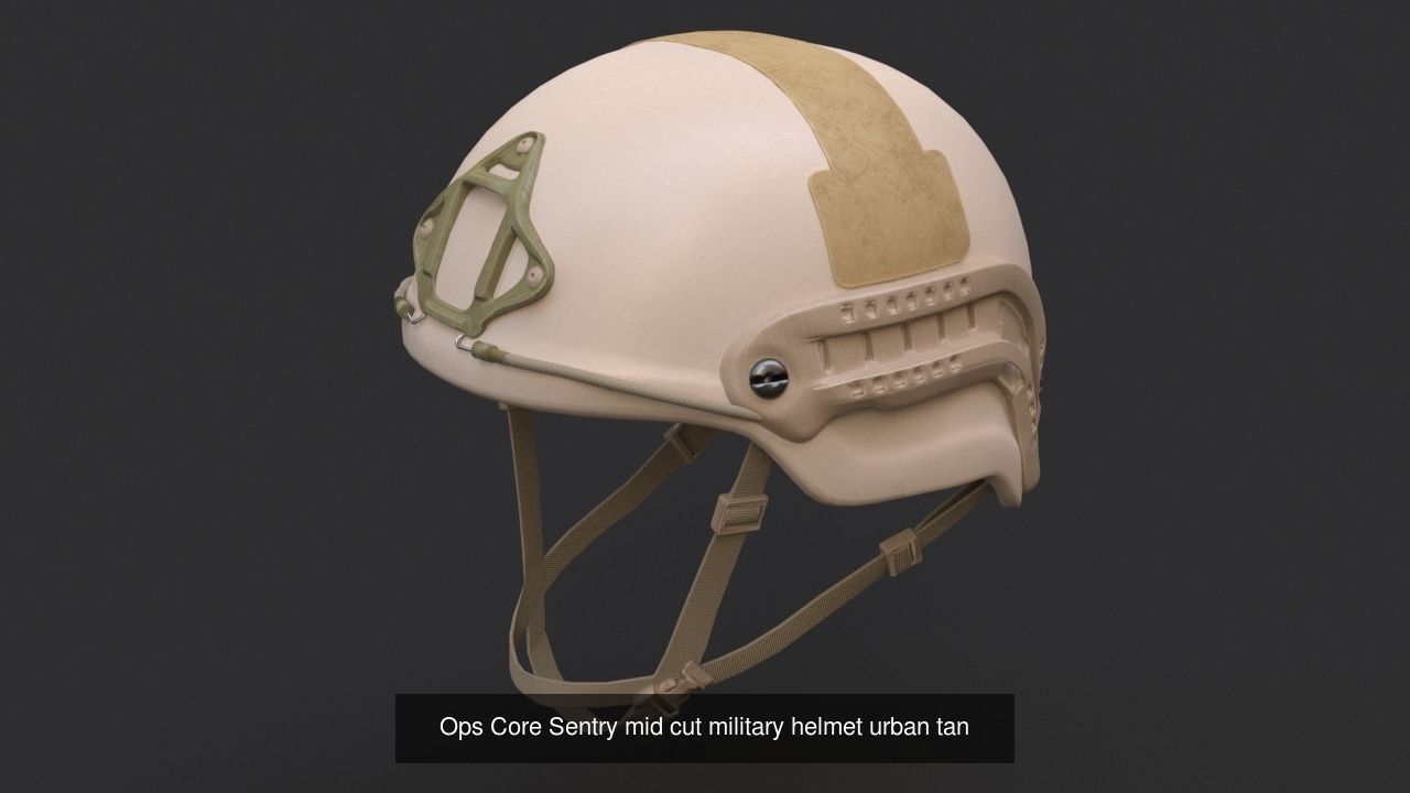Ops Core Sentry mid cut military helmet 3D Model Collection_5