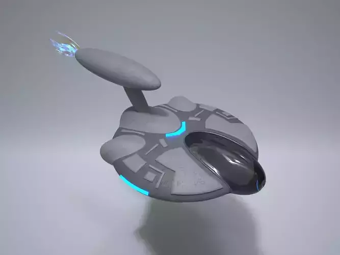 Spaceship Low-poly 3D model