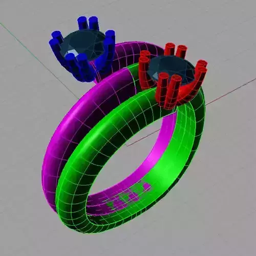 Trilogy fantasy with round diamonds   anello trilogy TR11