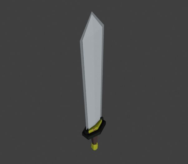 Sword Low-poly 3D model_2