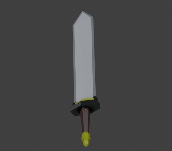 Sword Low-poly 3D model_1