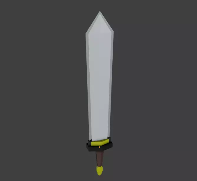 Sword Low-poly 3D model_0