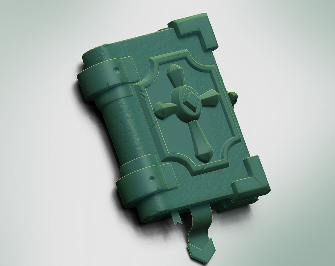 Medieval Book 3D print model_3