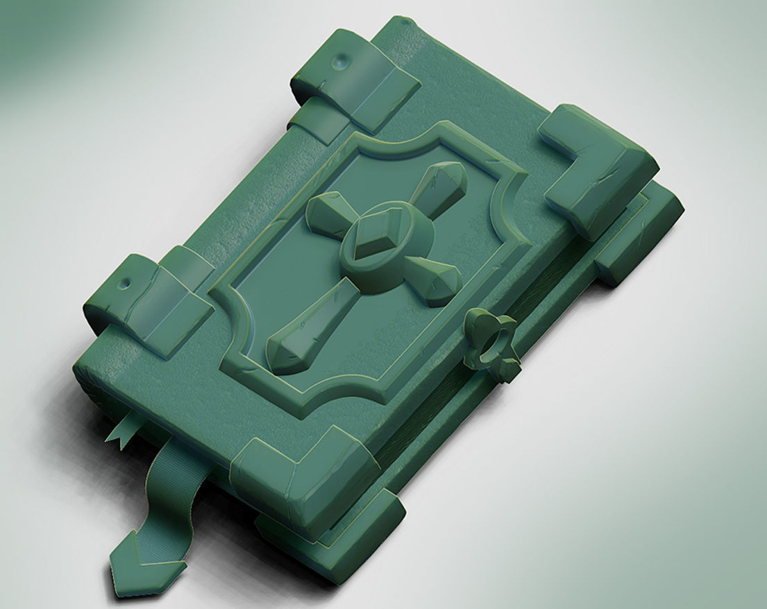 Medieval Book 3D print model_2