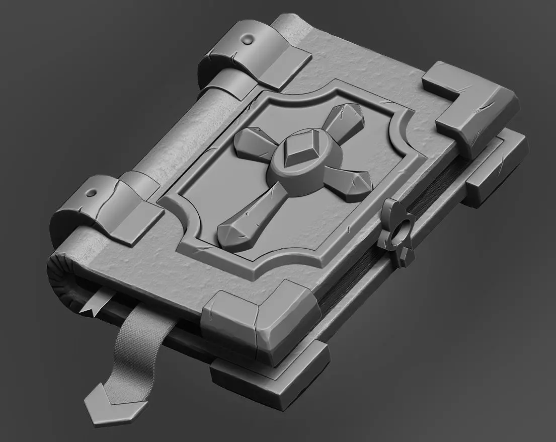 Medieval Book 3D print model_0