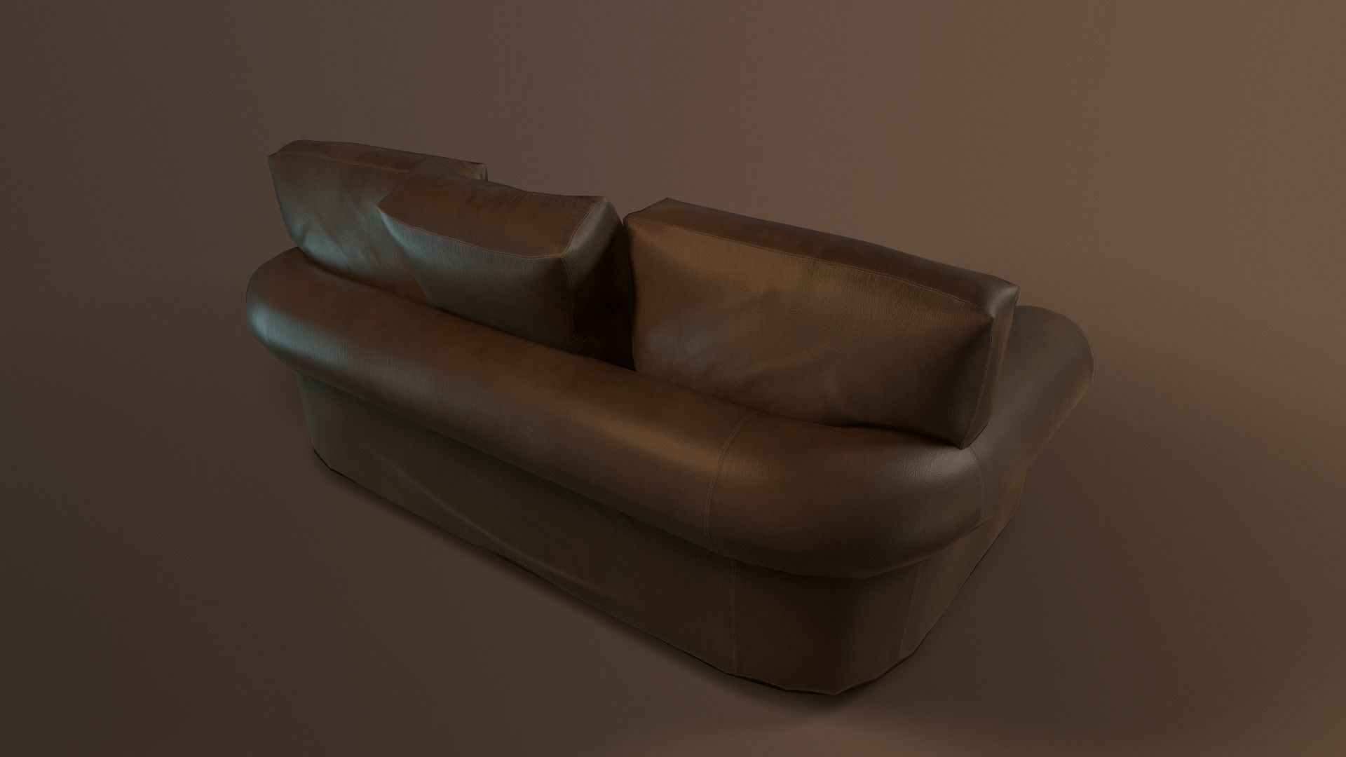 Old Couch - PBR Model Low-poly 3D model_4