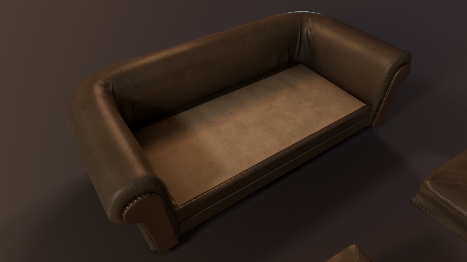 Old Couch - PBR Model Low-poly 3D model_9
