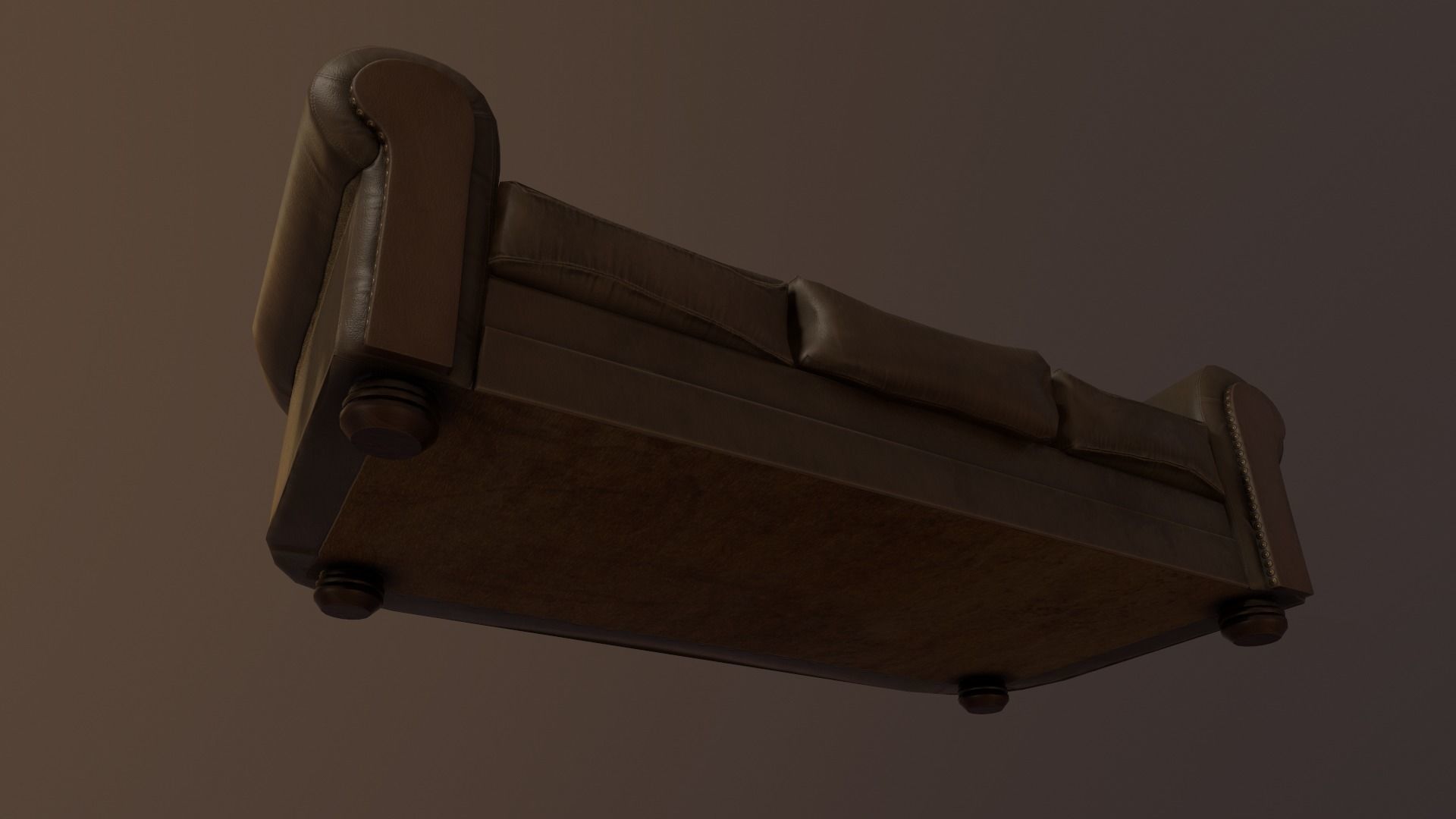 Old Couch - PBR Model Low-poly 3D model_7