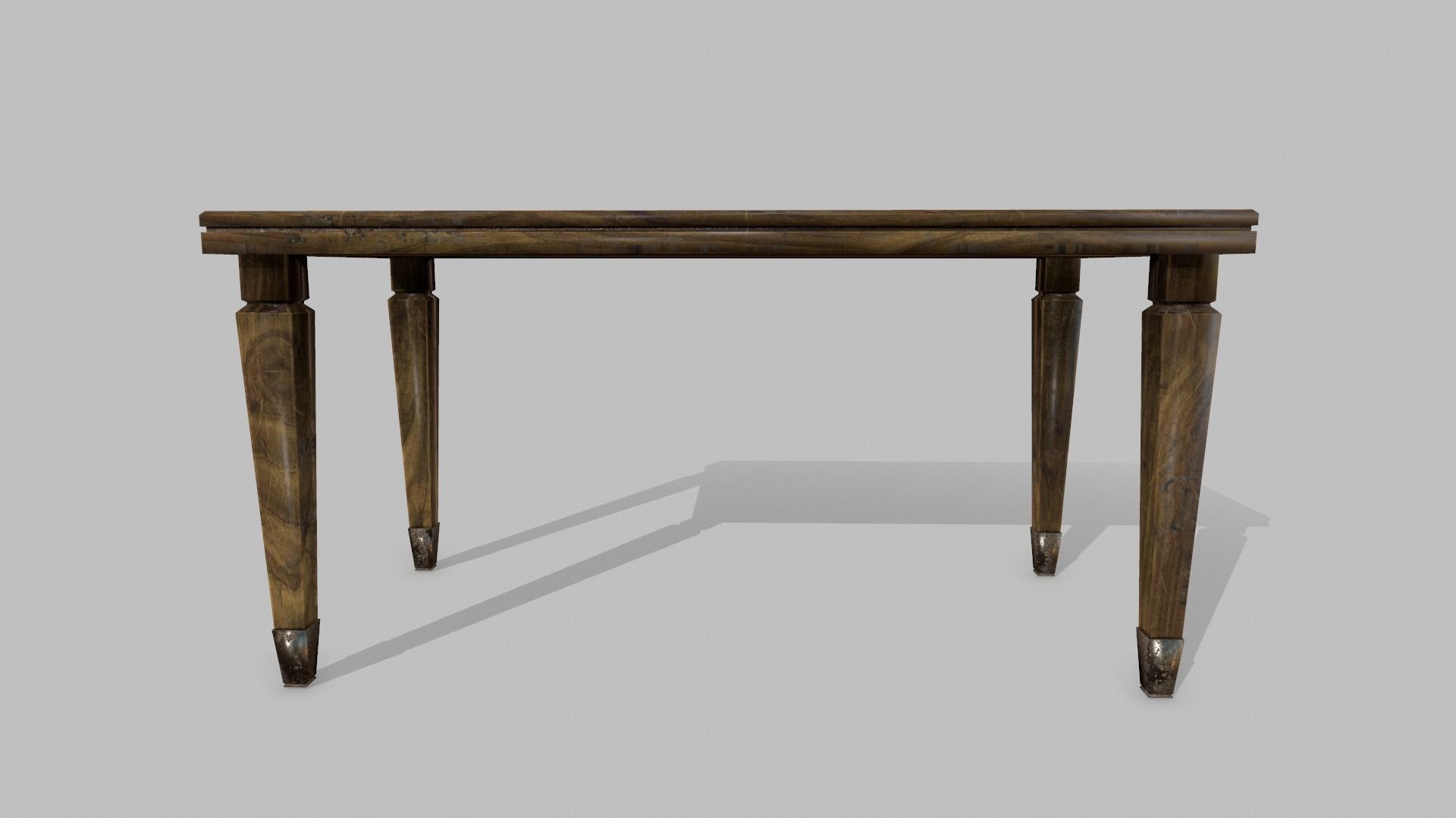 Table Set marble vase Low-poly 3D model_9