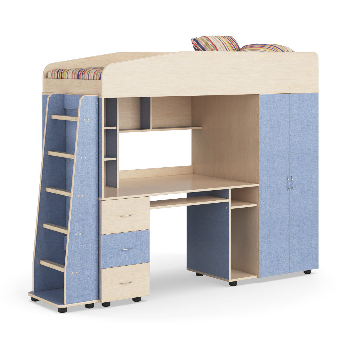 Legenda K01 and LP04 childrens modular bed 3D model_1