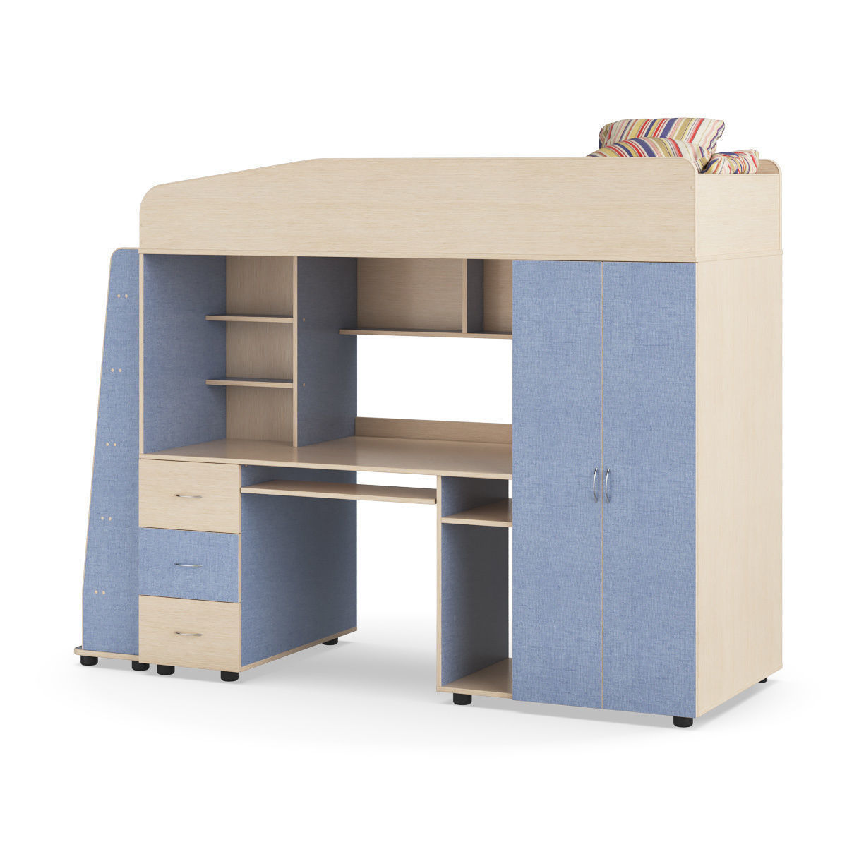 Legenda K01 and LP04 childrens modular bed 3D model_3