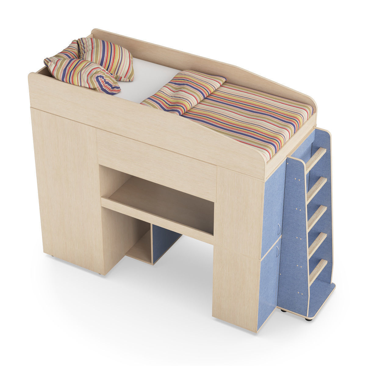 Legenda K01 and LP04 childrens modular bed 3D model_4