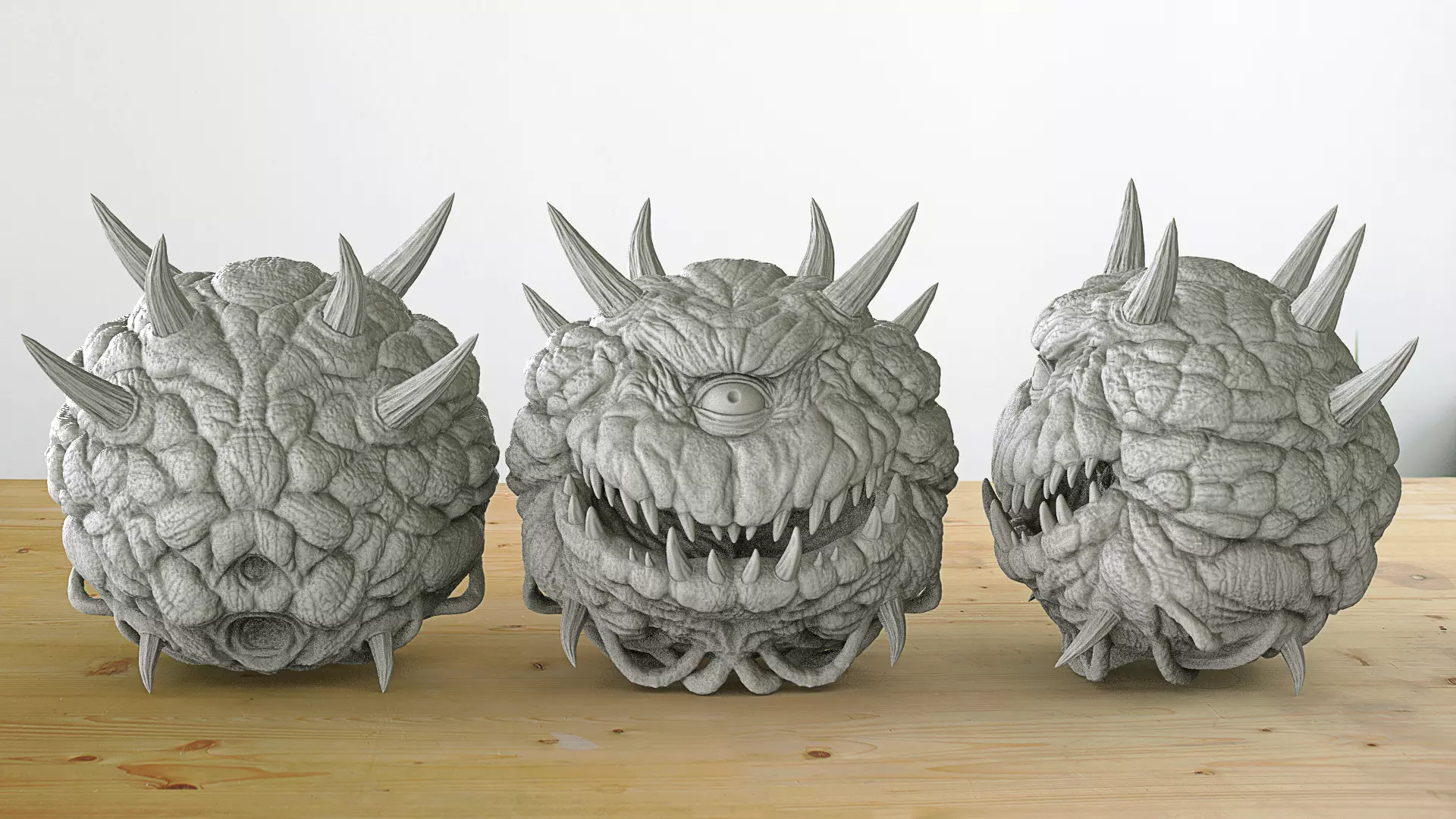 Cacodemon three monsters 3D print model