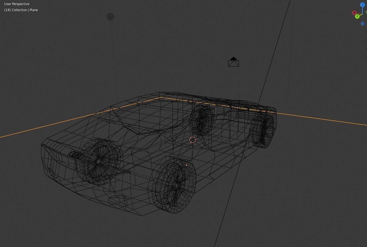 Audi A9 Futuristic Concept car Low-poly 3D model Low-poly 3D model_3