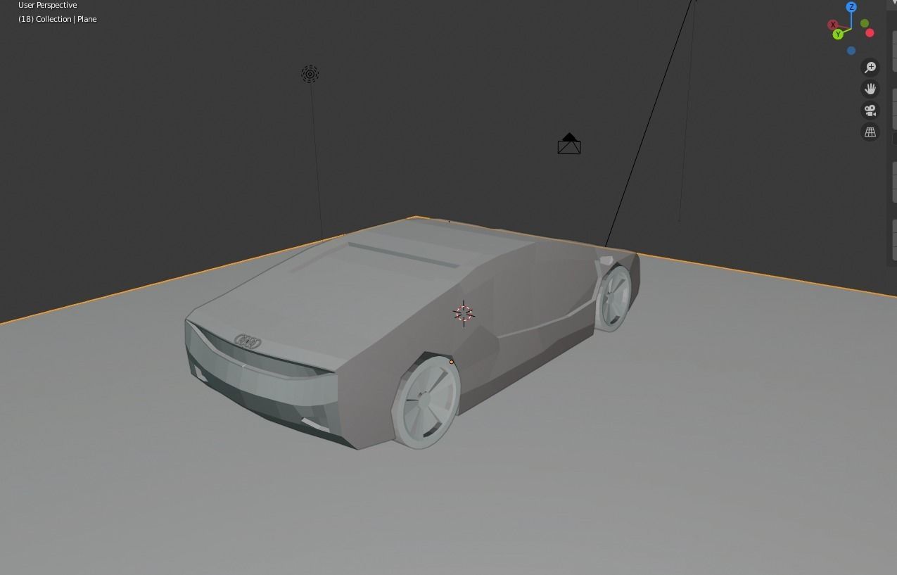 Audi A9 Futuristic Concept car Low-poly 3D model Low-poly 3D model_5