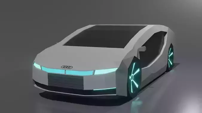 Audi A9 Futuristic  Concept car Low-poly 3D model