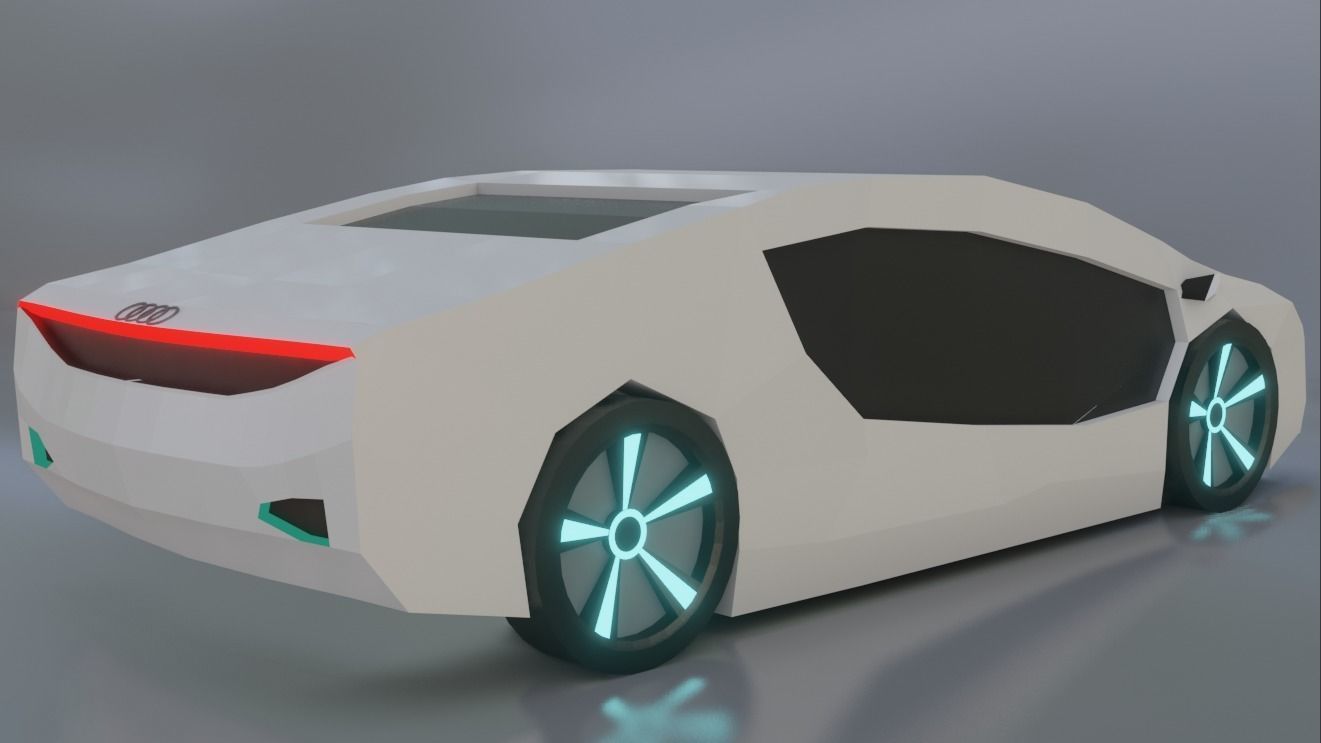 Audi A9 Futuristic Concept car Low-poly 3D model Low-poly 3D model_7