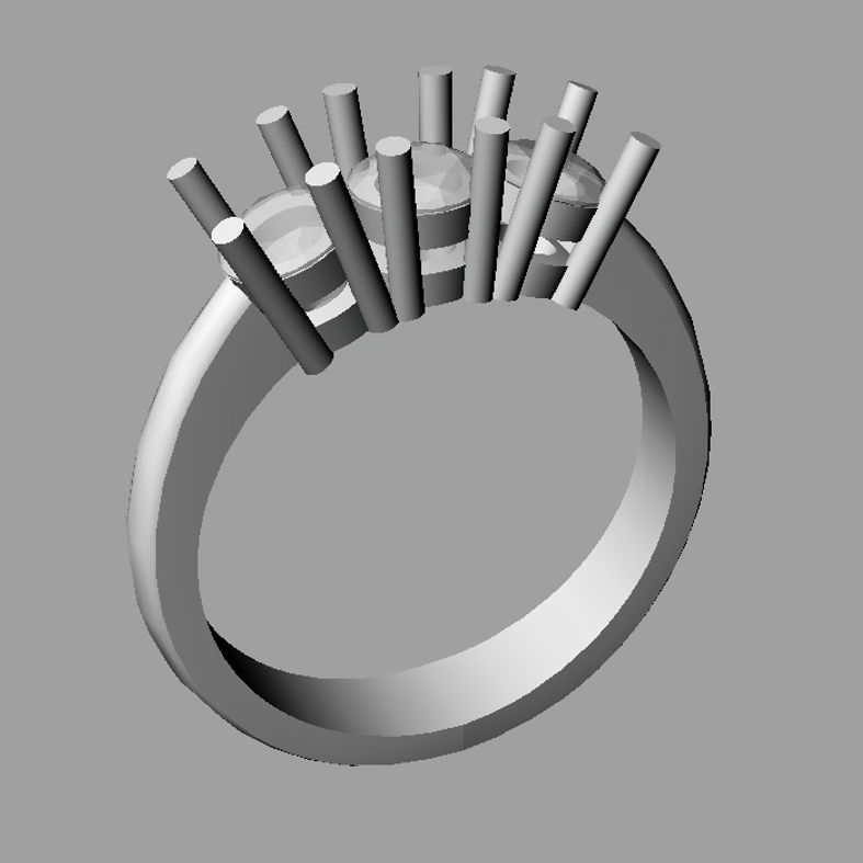 Fine Jewelry Women Trilogy Ring  Anello trilogy classic TR18 3D print model_4