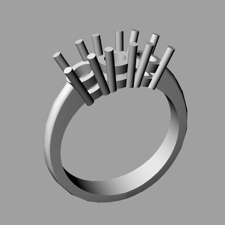 Fine Jewelry Women Trilogy Ring  Anello trilogy classic TR18 3D print model_5