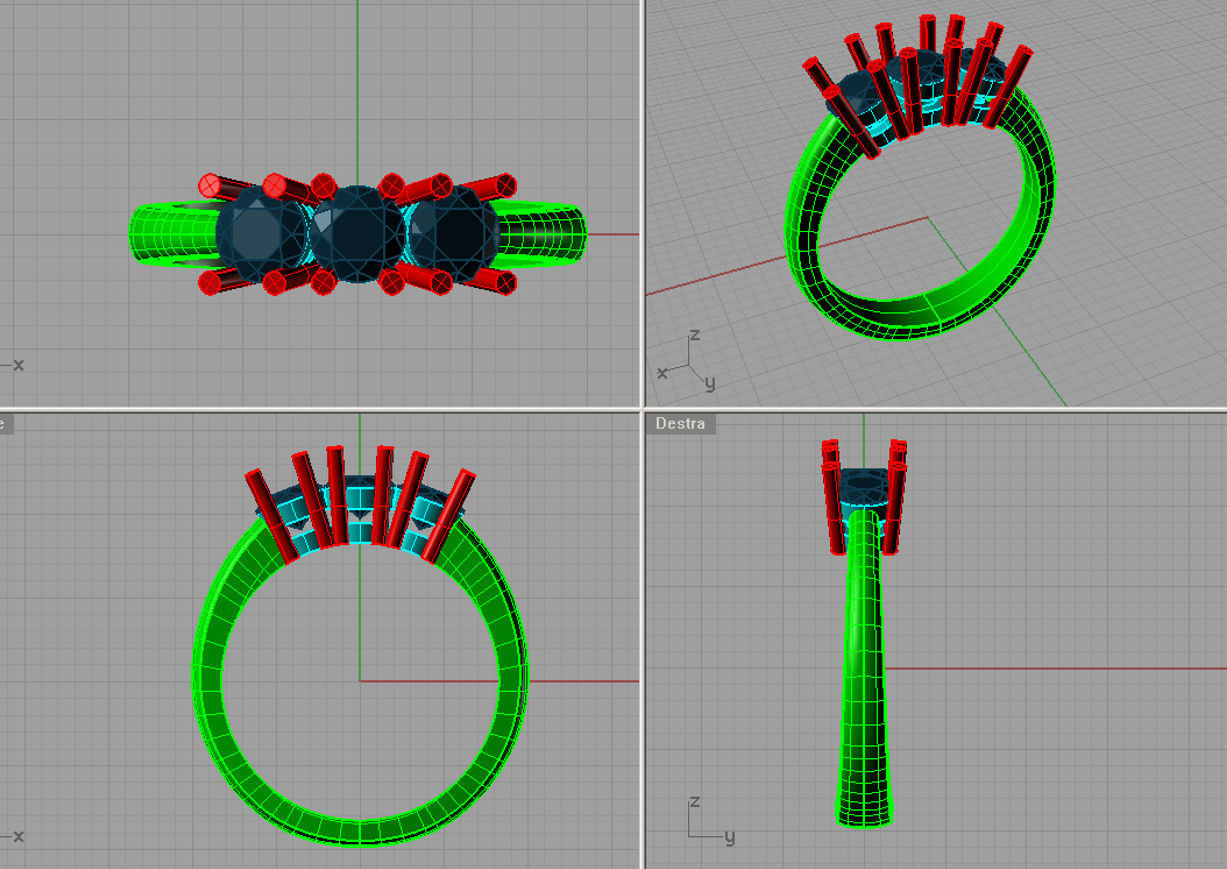 Fine Jewelry Women Trilogy Ring  Anello trilogy classic TR18 3D print model_2